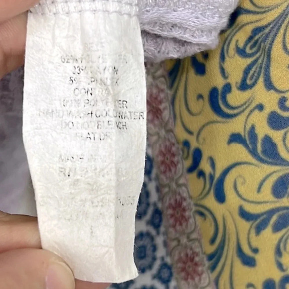 Blu Pepper Waffle Knit Long balloon Print Sleeve Top Size Large‎ - Picture 4 of 5